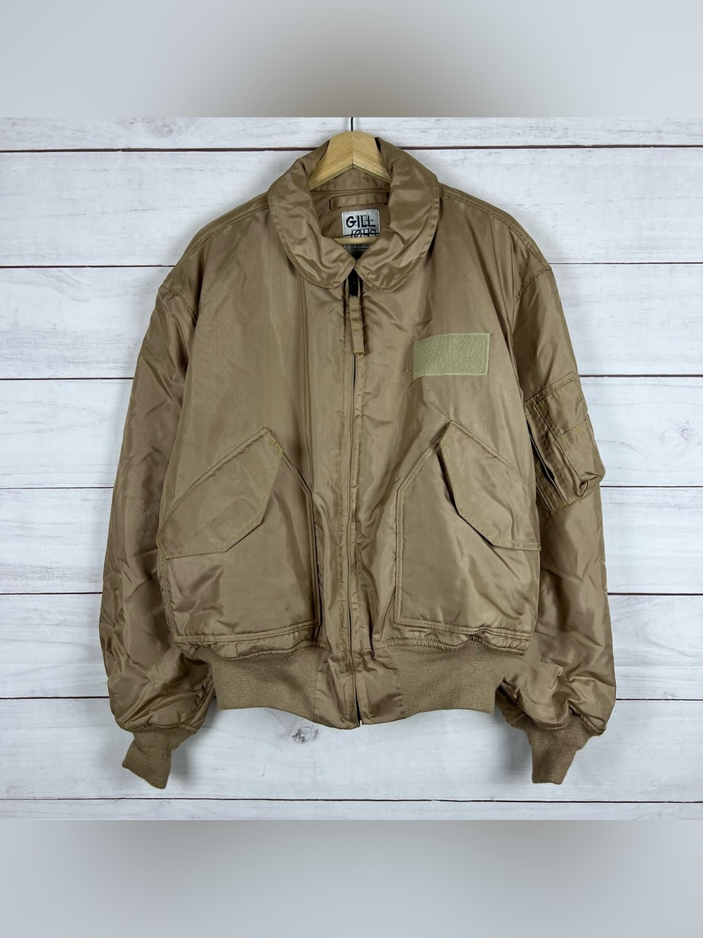 Ashland Sales CWU-45/P Flight Jacket Mens XL Tan Aramid Fire Resistant Bomber